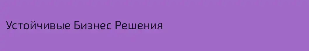 Устойчивые Бизнес Решения 